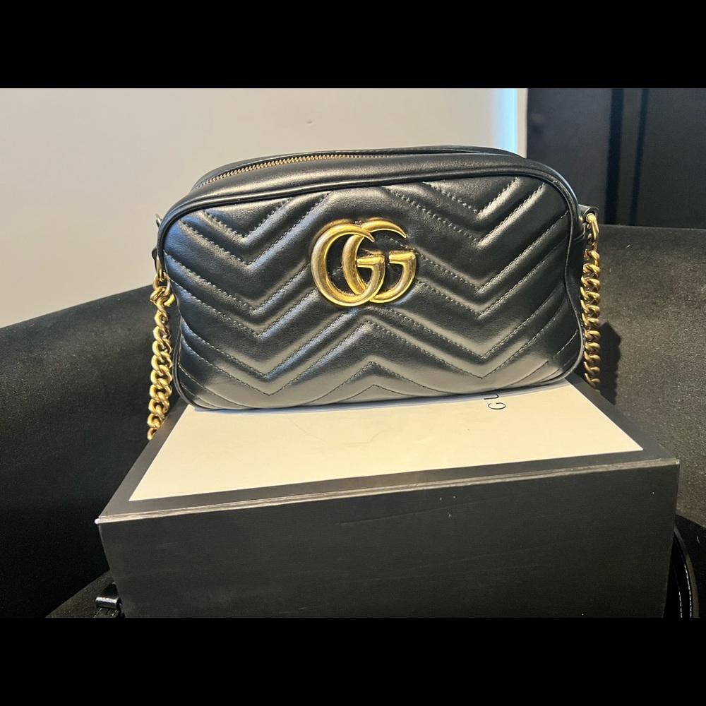 Gucci - GG Marmont Small Matelassé Shoulder